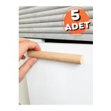 ARTI WOODS Dolap Kulpu, 5 Adet - 128 Mm (12,8 CM) - Doğal Ahşap Kulp, Cekmece Kulpu, Mutfak Dolap Kulplari,