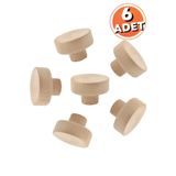ARTI WOODS Dolap Kulpu , 6 ADET, Mutfak Dolap Kulplari , Ahşap Kulp, Cekmece Kulpu, Kulp, Mobilya Kulpu