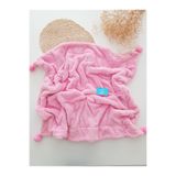 artıbebe Welsoft Kalın Bebek Battaniyesi, Çift Katlı, Büyük Ponponlu, Pembe, Yenidoğan Bebek Ürünleri, Beşik