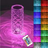 Artıcam Kristal Masa Lambası RGB Led Dokunmatık USB Şarjlı