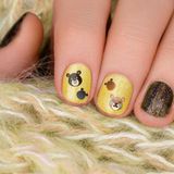 Artikel 2' Li Ayıcık Tırnak Dövmesi, Tırnak Sticker, Nail Tattoo, Nail Art