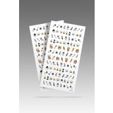Artikel 2' Li Boho Şekiller Tırnak Dövmesi, Tırnak Tattoo, Nail Art, Tırnak Sticker
