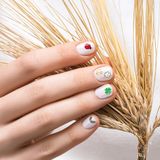 Artikel 2' Li Uğur Böceği Tırnak Dövmesi, Tırnak Sticker, Nail Tattoo, Nail Art