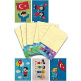Artikel 23 Nisan Çocuk Bayramı,-2 Tuz Boyama Oyunu 5 Li Seti , Eğitici Aktivite , Kum Boyama Oyunu TB-036 - Renkli