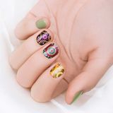 Artikel Artikel Etnik Desenli Tırnak Dövmesi,Tırnak Tattoo,Nail Art ,Tırnak Sticker - Yeşil