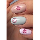 Artikel Artikel Fuşya Karışık Şekiller Metalik Tırnak Sticker, Nail Sticker, Nail Art