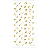 Artikel Artikel Karışık Şekiller Metalik Tırnak Sticker, Nail Sticker, Nail Art