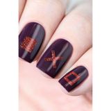 Artikel Artikel Kırmızı Karışık Şekiller Metalik Tırnak Sticker, Nail Sticker, Nail Art