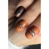 Artikel Artikel Lacivert Burçlar Metalik Tırnak Sticker, Nail Sticker, Nail Art