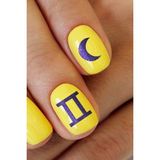 Artikel Artikel Mor Burçlar Metalik Tırnak Sticker, Nail Sticker, Nail Art