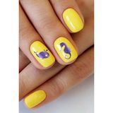Artikel Artikel Mor Deniz Temalı Metalik Tırnak Sticker, Nail Sticker, Nail Art