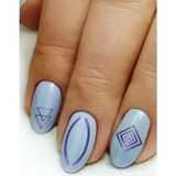 Artikel Artikel Mor Etnik Çizgiler Metalik Tırnak Sticker, Nail Sticker, Nail Art