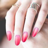 Artikel Artikel Pembe - Kırmızı Ombre Tırnak Dövmesi, Tırnak Tattoo, Nail Art, Tırnak Sticker, Nail Sticker