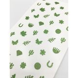 Artikel Artikel Yeşil Karışık Şekiller Metalik Tırnak Sticker, Nail Sticker, Nail Art