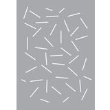 Artikel Çizgi Desenler Stencil Boyama Şablonu 50x70 cm, Duvar Stencil, Fayans Stencil, Mobilya Stencil