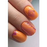 Artikel Fuşya Etnik Çizgiler Metalik Tırnak Sticker, Nail Sticker, Nail Art