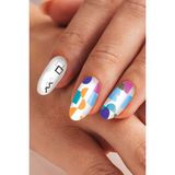Artikel Geometrik Desenler Tırnak Dövmesi, Tırnak Tattoo, Nail Art, Tırnak Sticker - Beyaz