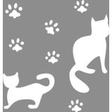 Artikel Kedi ve Pati İzleri Stencil Boyama Şablonu