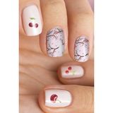 Artikel Kiraz Tırnak Dövmesi Tırnak Sticker Nail Art 12,5 x 6,5 cm Su Transfer Geçici Dövme