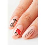Artikel Kırmızı Atatürk Tırnak Dövmesi Tırnak Tattoo Nail Art Tırnak Sticker