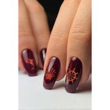 Artikel Kırmızı Deniz Temalı Metalik Tırnak Sticker, Nail Sticker, Nail Art