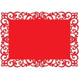 Artikel Kırmızı Keçe Amerikan Servisi, Supla 4'lü Servis Takım -456 - 32 x 45 cm