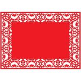 Artikel Kırmızı Keçe Amerikan Servisi, Supla 6'lı Servis Takım -455 - 32 x 45 cm