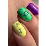 Artikel Lacivert Etnik Çizgiler Metalik Tırnak Sticker, Nail Sticker, Nail Art