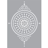 Artikel Mandala Desen 50x70 cm Duvar Fayans Mobilya Stencil Boyama Şablonu
