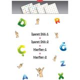 ARTİKEL MDF Montessori Oyunu Eşleştirme Oyun Kartları 4 Adet Harfler Oyun Kartı, Hafıza Kartı