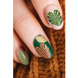 Artikel Monstera Yaprakları Tırnak Dövmesi, Tırnak Tattoo, Nail Art, Tırnak Sticker