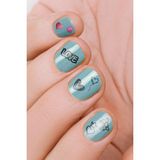 Artikel Renkli Kalpler Tırnak Dövmesi, Tırnak Tattoo, Nail Art, Tırnak Sticker - 1