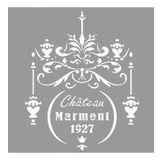 Artikel ST-1194 Şato Avizesi Stencil Tasarımı 30x30 cm Kanvas Tablo