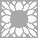 Artikel ST-1496 Nita Çiçek Motifi Stencil Tasarımı 30x30 cm Kanvas Tablo