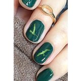 Artikel Yeşil Kuşlar Metalik Tırnak Sticker, Nail Sticker, Nail Art