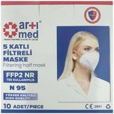 Artımed N95 FFP2 NR 5 Katlı 10 Adet Koruyucu Maske