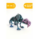 Artimon 3D Store Hareketli Saber Tooth 3D İskelet Dinozor Parlak Renk | Oyuncak | Figür