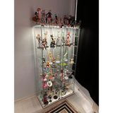 Artinoks Home 7 RAFLI BEYAZ LEDLİ CAM VİTRİN (Gümüşlük, Büfe, Koleksiyon, Sunu, Sergi, Kitaplık)