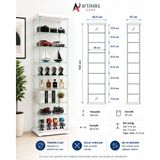 Artinokshome 7 RAFLI SADE CAM VİTRİN BEYAZ (Gümüşlük, Büfe, Koleksiyon, Sunu, Sergi, Kitaplık)
