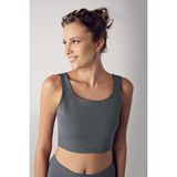 Artış Collection Kalın Askılı Crop Top Fitilli Spor Büstiyer C02 - Antrasit