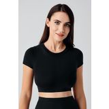 Artış Kadın Seamless Yumuşak Dokulu Kısa Kollu Esnek Crop T-shirt
