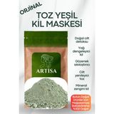 Artisa Doğal Toz Yeşil Kil Maske 1 kg Saf & Katkısız Yeni Mahsul - 100 gr