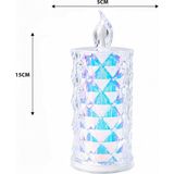 Artisan Cappadocia 12 Adet LED Candle Kamp Büyük Boy= Çap:5cm - Y: 16CM Pilli LED Mum Mika Kristal Plastik YAKUT-13637 (5639) - 00 Beyaz