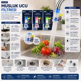 Artisan Cappadocia 12 ADET MUSLUK UCU FİLTRESİ 2 KATMANLI - TAŞLI - PERVANELİ 360° 16-19MM TÜM MUSLUKLARA (5639)