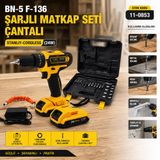 Artisan Cappadocia Banco Bn-5 F-136 Stanlıy Sarı 24W Professıonal Şarjlı Darbeli Matkap Seti Çantalı (5639)