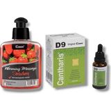 Artisan Cappadocia Caas Çilek Aromalı Isıtıcılı Cinsel Masaj Yağı 100 ml + Cantharis D9 Kadınlara Özel Damla - Belirtilmemiş