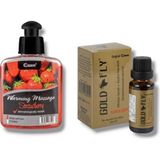 Artisan Cappadocia Caas Çilek Aromalı Isıtıcılı Cinsel Masaj Yağı 100 ml + Gold Fly Kadınlara Özel Damla - Belirtilmemiş