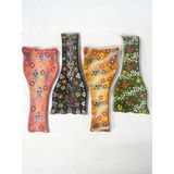 Artistic Quality Dekoratif Tasarım Kirli Kaşık Altlığı, Kaşıklık, Kepçe Altlığı, Çini / Seramik Tamamen El Yapımı - Açık Yeşil - Koyu Yeşil