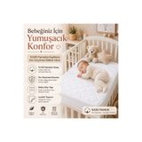Artiva Home Collection %100 Pamuk | Kapitone Sıvı Geçirmez Bebek Alezi | Çocuk, Park Beşik Yatak Koruyucu Alez