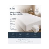 Artiva Home Collection Bambu Premium Sıvı Geçirmez Fitted Alez | Soft Bambu Ultra Sessiz Hava Geçirgen Yatak Koruyucu Alez